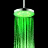 8 inç yuvarlak Rainfal Banyol LED duş kafası 7 renk otomatik değişen ışık y4qc h0911232q