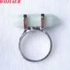 Hexagonal Finger Rings Natural Fashion Jewelry For Women Young Girl Gift Quartzs Stone Jewelry Wholesal BZ912