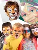 Halloween-themafeest Watergedragen schilderij Rainbow Face Paint Kit Kleurrijk gezicht Body-palet Blijvend kerstmake-upeffect