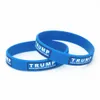 election Make America Great Again Silicone Wristband Red Blue Rubber Power Men Bracelet Fashion Jewelry Trump Support Band Gift SH177