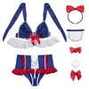 Sexy lingerie coelho menina cosplay traje uniforme uniforme kawaii cauda underwear lolita marinheiro moon outfit para mulheres 2022