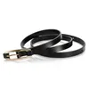 Modeontwerper dames riem kleine gouden gesp echt lederen riem causale riemen ceinture 1,5 cm breedte met doos