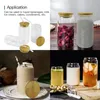 16oz Sublimation Glass Beer Mugs Can Shaped Glass Cups Beer Can Glass Tumbler Drinking Glasses Beer Glasses With Bamboo Lid And Reusable Straw