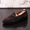 Mode Mannen Party Trouwschoenen Merkgeluid Gold Gesp Fluwelen Jurk Rijden Sport Single Walking Loafers Lente Herfst Ademend Canvas Casual Schoenen E252