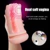 Мастурбадор Masculino Realista Vagina Pocket Buceta Vibrao Poderosa Prova Daterofture Pua Masturbadores Adventos 18 + Brinquedos Sexyuais