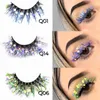 Falska ögonfransar 3pairs Eye Tail 3D Fluffy Glitter Differentstyle Fake Drag Makeup Diy Lashes Decorative False Harv22