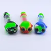 New Arrival Screw filter Silicone Smoking Pipe 5.1 inch Travel Tobacco Pipes Spoon Cigarette Tubes for dry herb twisty glass blunt