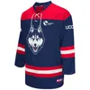 Xflsp Uconn Huskies Stitched College Hockey Jersey 32 Artem Shlaine 33 Tomas Vomacka 35 Bradley Stone 60 Jarrod Gourley 24 Sasha Teleguine Jonny