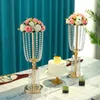 decoration tall 50cm/110cm Acrylic Crystal Wedding Road Lead Table Flower Stand Candlestick Centerpiece Event Party Wedding Decoration