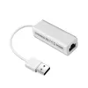 White USB 2.0 to RJ45 Fast LAN Ethernet 10/100Mbps Network Adapter for Computer PC