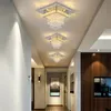 CRYSTAL LED Takljus K9 vardagsrum rostfritt stål ljuskrona armatur för korridor Aisle Plafon Lustres Lightiing Fixture