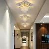 Cristal LED Plafonniers K9 Salon Lustre En Acier Inoxydable Luminaire Pour Couloir Allée Plafon Lustres Luminaire Luminaire