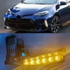 1SET LED DRL Front Bumper Fog Lights Dimma Light Driving Fog Lamp Cover Frame för Toyota Corolla SE XSE 2017 2018 2019