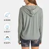 Summer UPF50 Sports Loisking Extérieur Veste Veste Moultalonering Vêtements solaires Cabinage Ice Silk Ultra-Thin Fitness Yoga Coat Hoodies