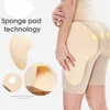 Ningmi Mulheres Butt Lifter Enhancer Enhancer Controle Calcinhas Corporal Shaper Body Pad Fake Foam Underwear Plus Size Body Shapewear Y220411