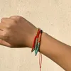 Colar retrô de miçangas para mulheres com cordão de arroz multicolor