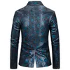 Or bronzant Blazers hommes costumes arrivée de luxe 3D peau de serpent imprimer veste de créateur Blazer Homme hommes scène Performance vestes 220527