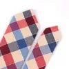 Bow Ties Fashion Woven Cotton For Men Skinny Neck Tie Wedding Casual Plaid Neckties Suits Slim Gravatas Fier22
