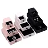 10st smycken Organisator Display Gifts Packaging Box Holder Black Pink White Kraft Paper Engagement Ring Necklace Armband Boxes 220509