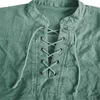 Men Knight Medieval Tunik Vintage koronki Renesansowe rzymskie koszule Halloweenowe kostium dla dorosłych wiking -piracki cosplay na randki 220513