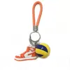 Schlüsselanhänger Lanyards 3 Stück/Sets Silikon 3D Sneaker Ball Seil Schlüsselanhänger Basketball Fußball Volleyball Sportschuhe Schlüsselanhänger Tasche für Männer Frauen Modeaccessoires