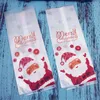 Sevimli Noel Baba Plastik Şeker Çantası Hediye Sargısı Düğün Noel Kurabiye Ambalaj Çantaları Noel Partisi Favoriler