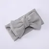 Hair Accessories Big Bow Baby Headband Wide Elastic Girl Kids Turban Solid Color Born Infant Headwrap