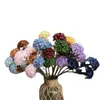 ONE Faux Flower Long Stem Plastic Hydrangea Simulation Round Hydrangeas for Wedding Centerpieces