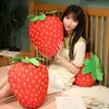 35 cm Simulering Strawberry Plush Toy fylld växt livlig fruktkudde plysch mjuk kudde kreativa dockleksaker för barnflickor