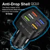 QC3.0 빠른 충전 빠른 충전기 6 USB 포트 자동차 충전기 iPhone Samsung Huawei 태블릿 CE FCC ROHS 인증