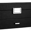 Watch Boxes & Cases Carbon Fiber Pu Box Leather Black 12 Slots Drawer Double Layer Storage Organizer Case Display Cabinet GiftWatch Hele22