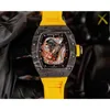 Uxury Watch Date Luxury Watches For Mens Mechanical Watch Richa Mill RM57-03 Swiss Automatic Movement Sapphire Mirror Rubber Strap Brand Designer Sport Wristwatch