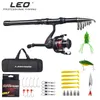 Stangenspinnfischerei und Reel Combo1.8m 2,7 mtelescopic mit Fishign Max Drag 5 kg Full Kit