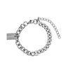 Original Titanium Steel Chain Simple Tag Stitching Bracelet Ins Niche Fashion Design All-Match Hong Kong Style Tillbehör