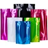100 pezzi Riealizzabili sacchetti di imballaggio a chiusura a zip colorato Mylar Alluminio per imballaggio per imballaggio in alluminio sacchetti di stoccaggio di cibi 3041 T2