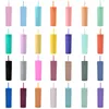 Tazze color arcobaleno doppia parete finitura opaca bicchiere riutilizzabile in plastica da 16 once con cannuccia per mare RRB15278