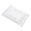デザート用の長方形の紙のドイリープレースマットレースケーキパッケージパッド結婚式の食器装飾kdjk2205