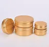 50ML/60ML/100ML/150ML Aluminum Cosmetic Cream Jar Container Rose Gold Metal Tin Ointment Refillable Jars Aluminum Lipstick Packing Pot Wholesale SN4442