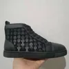 顧客はよく似たアイテムで購入しましたメンズシューズLuxurys Designers High Low Tops Studded Spikes Suede Leather Black Silver Women Flat Sneaker Party Lovers N6MR＃