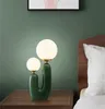 Double Globe Light Bedside Lamp Postmodern Creative Night Lights Living Room Pink Table Lamps For Study