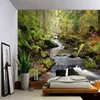 Mystic Forest Print Art Decorativo Alfombra de pared Paisaje Colgando Dormitorio Sala de estar Fondo de tela Tapiz J220804
