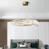 Lampes suspendues Lustre postmoderne cristal américain atmosphère simple maison salon chambre à manger LED cercle lumière pendentif