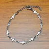 Charm Bracelets Stainless Steel Silver Color Pendant Bracelet For Women Retro Punk Gothic Connect Cross Chain JewelryCharm Lars22