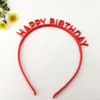 Festförsörjning Happy Birthday Headbands Kids Women Plastic Headwear Candy Colored Headdress Children Hairband Headpieces Hair Accessories