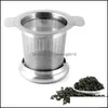 Home keuken diverse 9* 7,5 cm roestvrijstalen filter 2 handle thee en koffie herbruikbare gaas brouwmand drop levering 2021 gereedschap drinkwar