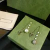 Top Luxus Ohrring Damen Ohrringe Designer Ohrring Kronleuchter Hochwertige Perle Gold Diamant Schmuck Party Hochzeitstag {Kategorie}