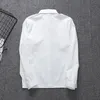 Camicette da donna Camicie Zoki Camicia bianca da donna Moda Manica lunga Casual Colletto rovesciato Camicetta femminile Bottone tascabile da ufficio da donna