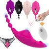 Wearable Perineum vibrador Borboleta Bugina Clitóris Estimulador Sexy Brinquedos Para Mulheres Controle Remoto Calcinhas Invisíveis Anus Massagem