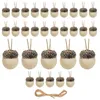 Christmas Decorations 30pcs Artificial Felt Acorn Ornaments Felted Balls With 32.8ft String Tree Decor Home Hanging PengdantChristmas Decora