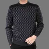 Платье свитера Стильный клетчатый рисунок сгущенный теплый свитер. Легкий вязаный свитер L220801
